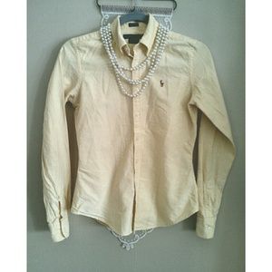 Yellow Ralph Lauren Cotton Button down