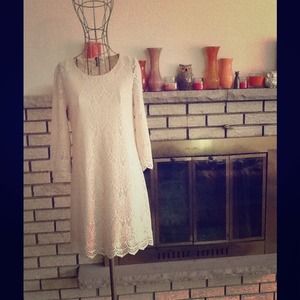 Cream lace dress