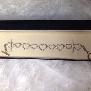 Diamond heart bracelet.