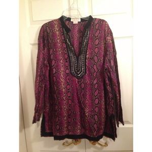 Purple snakeskin Michael Kors top