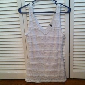 NWOT White Lacy Tank Top