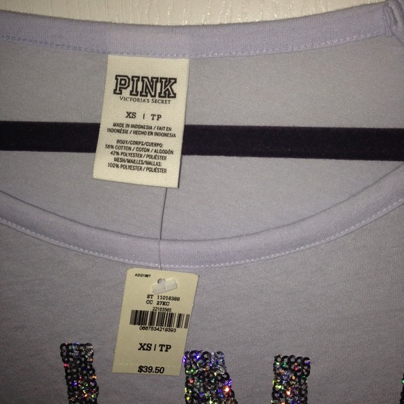 🚨SOLD on eBay🚨VS PINK Lilac Top Silver bling! - Picture 3 of 4