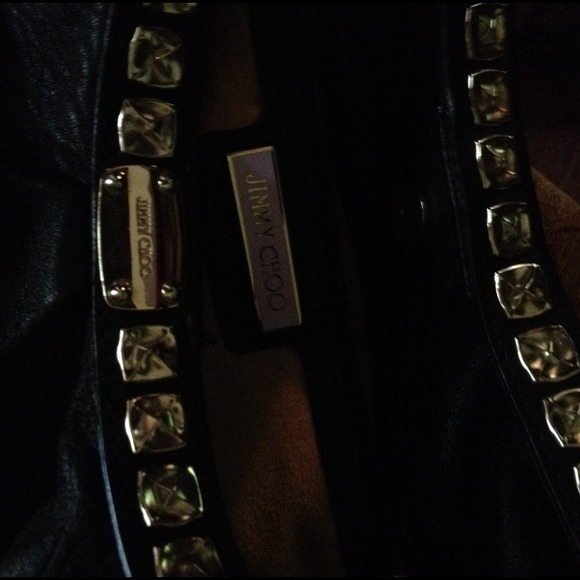 Authentic Jimmy Choo black leather hobo bag - Picture 2 of 4