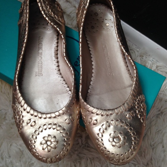 Jack Rogers Platinum Flats - Picture 2 of 3