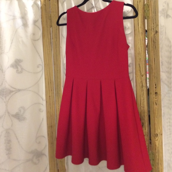 Red skater dress