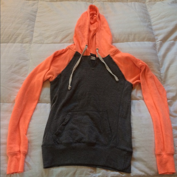 Grey and Orange Hoodie