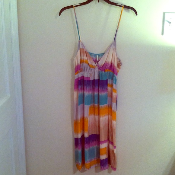 Colorful Silk Slip Dress - Picture 2 of 5