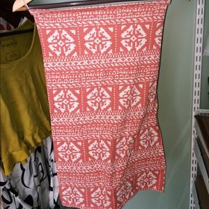 Topshop Orange & Cream Tube Mini Dress