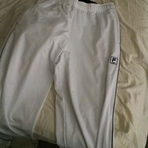 White Fila sport pants