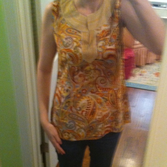 NWOT Paisley Cynthia Rowley Sleeveless Top