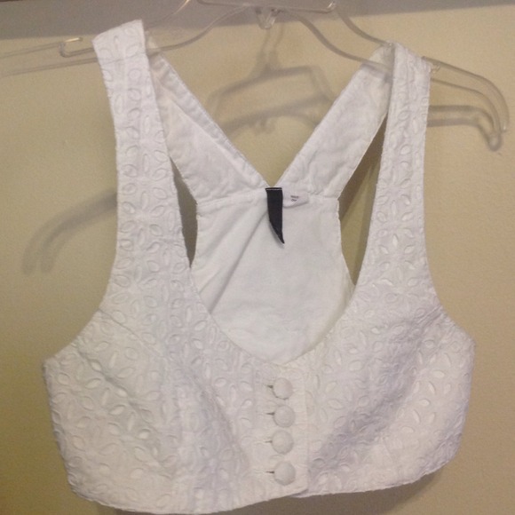 H&m cropped eyelet vest