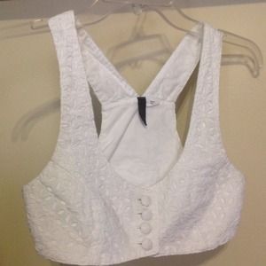 H&m cropped eyelet vest