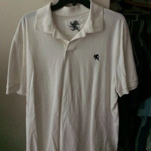 Men's white express polo