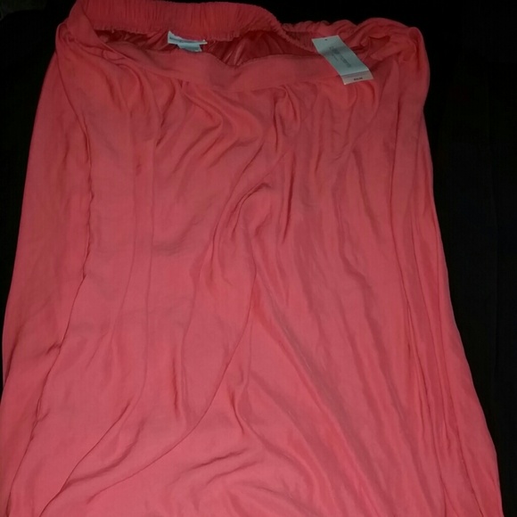 Coral full length skirt