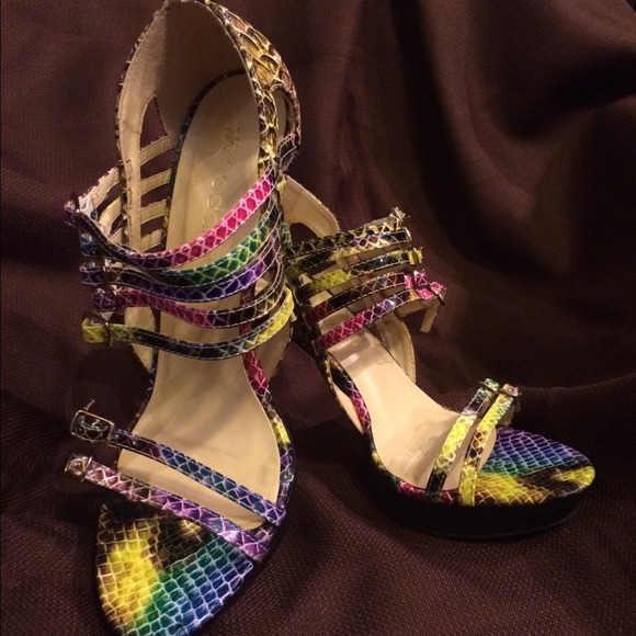 💝💝Multi-colore Strappy Ultra High Heels💝💝