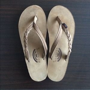 Braided Rainbow Flip Flops