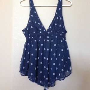 Abercrombie & fitch navy babydoll top