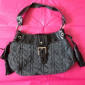 New York and Company gray and black purse