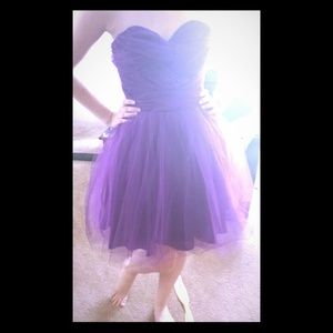 Purple tulle homecoming dress