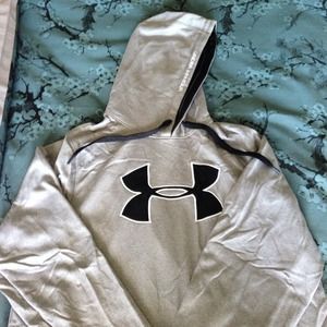 Under Armour Gray and Black Hooded Sweatshirt