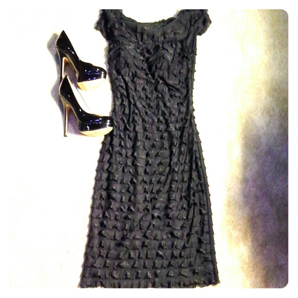 White House Black Market Dresses & Skirts - WHBM Ruffle Little Black Dress NWT