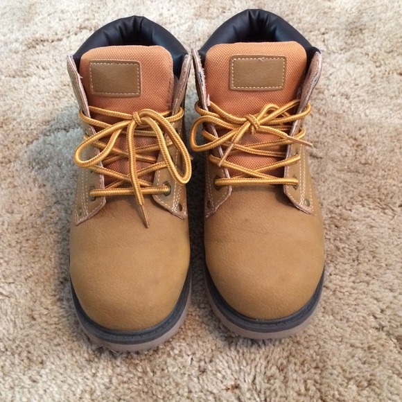Tan work boots