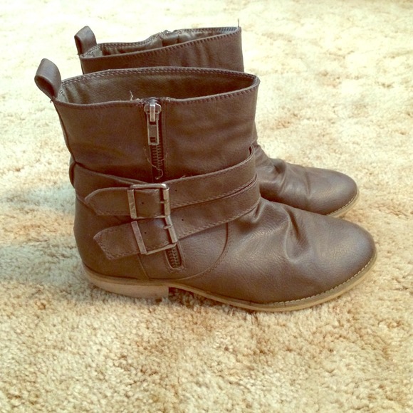 Brown Ankle Riding Boots