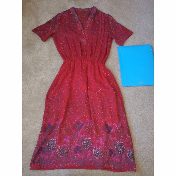 Vintage Dresses Vintage Floral Design Dress Price Drop Poshmark