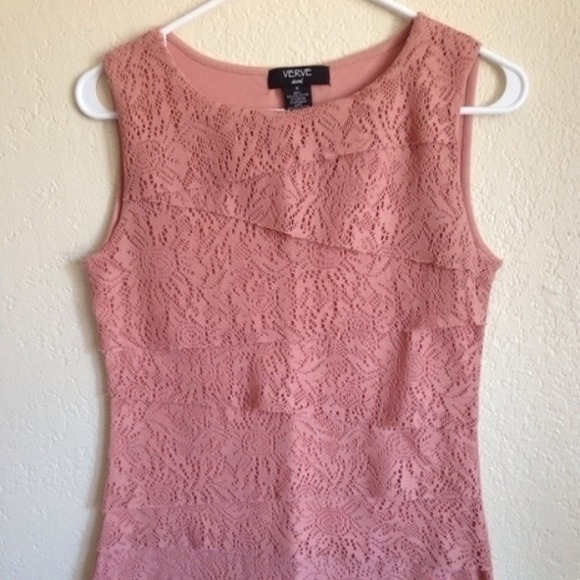 Dusty rose tiered tank