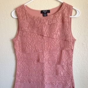 Dusty rose tiered tank