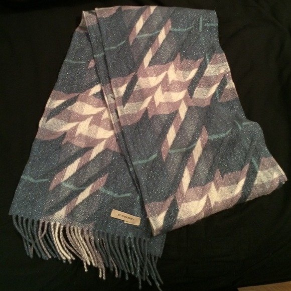 Burberry Accessories - Auth rare Burberry shimmer scarf.