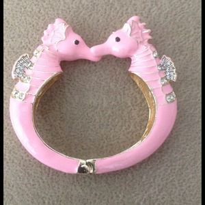 Pink Dual Headed Seahorse Cuff
