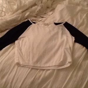Cropped baseball tee