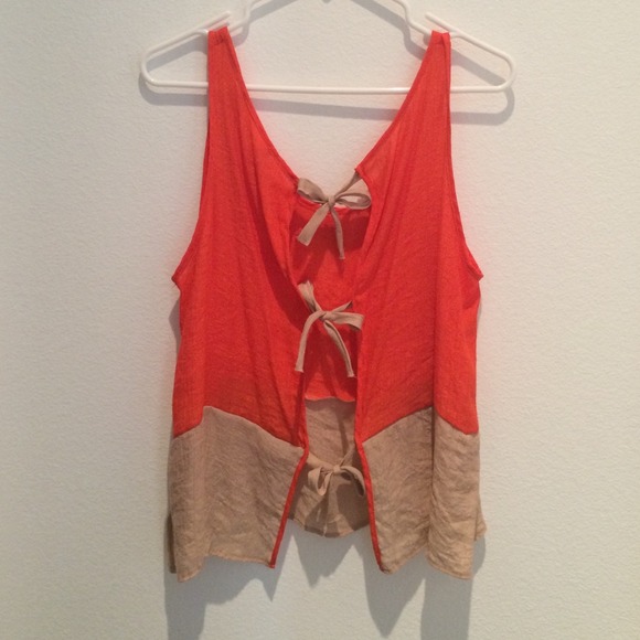 Tops - Orange Bow Tank