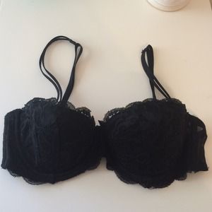 PINK black date bra