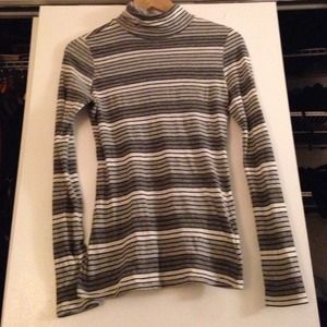 Bebe Striped Turtleneck blouse