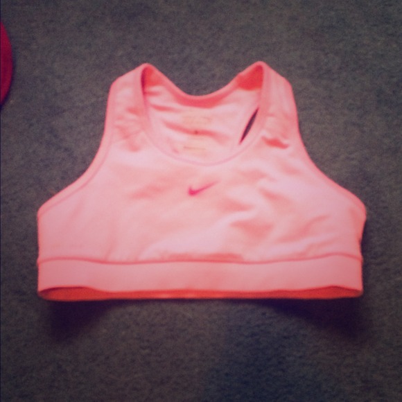 Pink sports bra