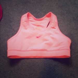 Pink sports bra