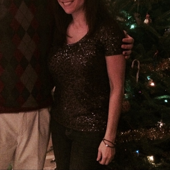 JCREW GRAY SPARKLE XXS SHIRT