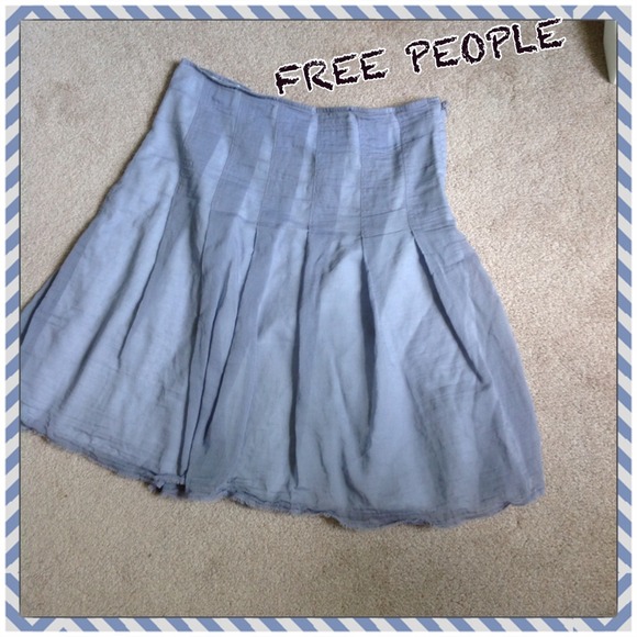 Free People Dresses & Skirts - #265  💙 FREE PEOPLE GREY BLUE SKIRT 💙