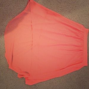 Forever21 Coral Hi-Lo Skirt