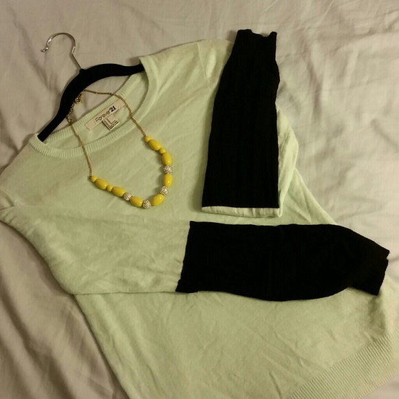 SOLD in bundle! Mint, color block sweater!! - Picture 2 of 4