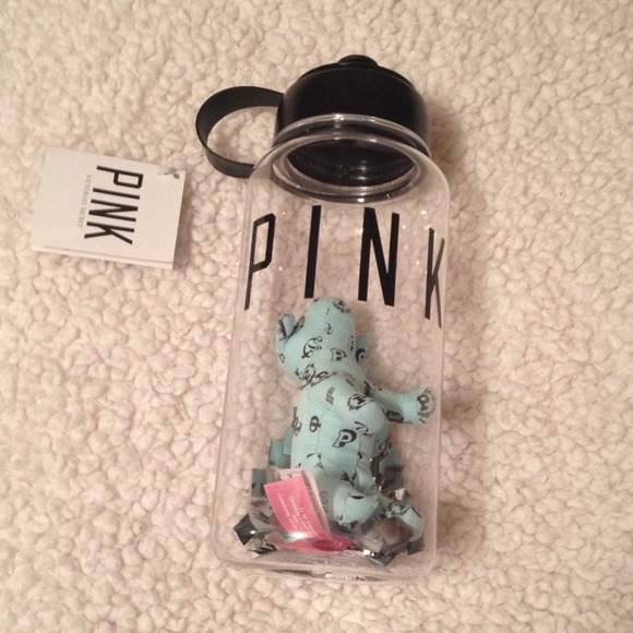 VS PINK water bottle w/ blue mini dog