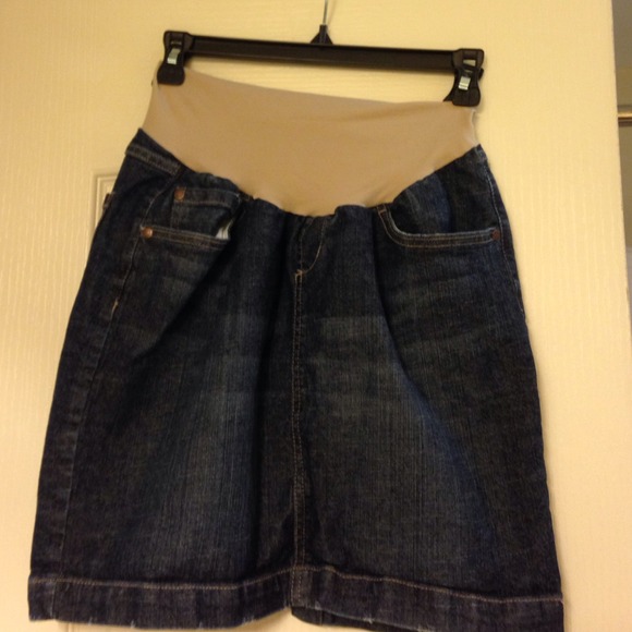 Motherhood maternity denim skirt