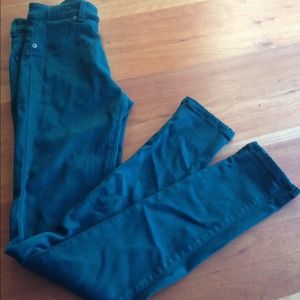 CARMAR HIGH RISE FOREST GREEN SKINNY JEANS