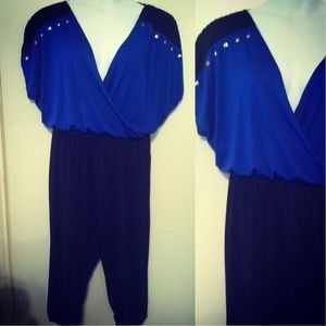 ⚡FLASH SALE⚡Cobalt Blue & Black Jumpsuit!💙♠