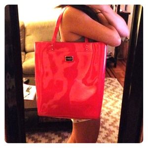 Hot pink Cynthia Rowley bucket tote