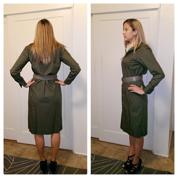 Vintage Ralph Lauren Military Shirtdress - Picture 2 of 3