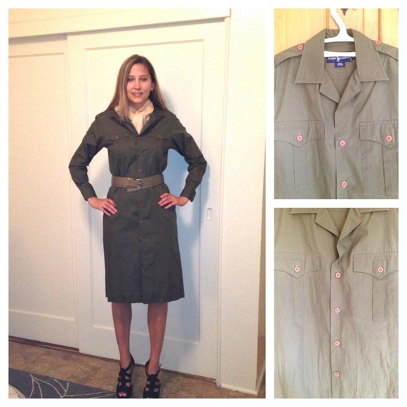 Vintage Ralph Lauren Military Shirtdress - Picture 3 of 3