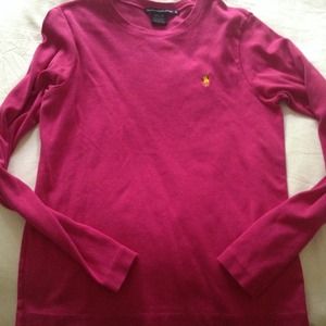 💗💗Polo Ralph Lauren hot pink long sleeved shirt